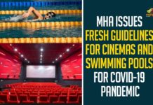 COVID-19 containment measures, COVID-19 Guidelines, Guidelines For Cinemas And Swimming Pools For COVID-19 Pandemic, Home Ministry for surveillance, Mango News, MHA Covid-19 Guidelines rules, MHA Guidelines For COVID-19, MHA Issues Fresh Guidelines For Cinemas, MHA Issues Fresh Guidelines For Cinemas And Swimming Pools, new guidelines cinema halls, Union Ministry of Home Affairs