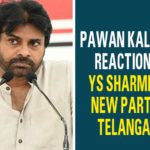Hyderabad, pawan kalyan, Pawan Kalyan Reaction On YS Sharmila, Pawan Kalyan Reaction On YS Sharmila New Party, Pawan Kalyan Reaction On YS Sharmila New Party In Telangana, Telangana Politics, YS Sharmila, YS Sharmila Meeting in Hyderabad, YS Sharmila Meeting with YSR Fans, YS Sharmila New Party, YS Sharmila New Party In Telangana, YS Sharmila Speech, YSR Fans