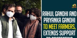 Rahul Gandhi And Priyanka Gandhi To Meet Farmers Extends Support To Protesting Farmers,Mango News,Rahul Gandhi And Priyanka Gandhi Lead Congress Protest March Against Farm Laws In Delhi,Rahul and Priyanka Gandhi come in support of farmers protest,Rahul Gandhi And Priyanka Gandhi To Meet Farmers