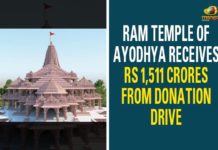 Ram Temple Of Ayodhya Receives Rs 1,511 Crores From Donation Drive,Mango News,Shri Ram Janmbhoomi Teerth Kshetra receives ₹1511 crore in contributions,Over Rs 1500 crore received in donations for Ram Mandir's construction in Ayodhya: Trust,Over Rs 1500 crore received in donations for Ram Mandir's construction in Ayodhya: Trust,Within A Month Into Nidhi Samarpan Abhiyan, Ayodhya Ram Mandir Trust Receives Donations Of Over Rs 1500 Crore,Shri Ram Janmbhoomi Teerth Kshetra received donations of Rs 1511 crore so far: Trust