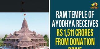 Ram Temple Of Ayodhya Receives Rs 1,511 Crores From Donation Drive,Mango News,Shri Ram Janmbhoomi Teerth Kshetra receives ₹1511 crore in contributions,Over Rs 1500 crore received in donations for Ram Mandir's construction in Ayodhya: Trust,Over Rs 1500 crore received in donations for Ram Mandir's construction in Ayodhya: Trust,Within A Month Into Nidhi Samarpan Abhiyan, Ayodhya Ram Mandir Trust Receives Donations Of Over Rs 1500 Crore,Shri Ram Janmbhoomi Teerth Kshetra received donations of Rs 1511 crore so far: Trust