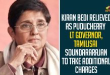 Kiran Bedi, kiran bedi latest news, Kiran Bedi news, Kiran Bedi relieved as lieutenant governor, Kiran Bedi Removed as Puducherry Lieutenant Governor, Kiran Bedi Removed As Puducherry Lt Governor, kiran bedi resigned, Mango News, Puducherry, Puducherry Governor, Puducherry Lieutenant Governor, Puducherry Politics’