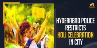 Hyderabad Police Restricts Holi Celebration In City,Mango News,Mango News English,Hyderabad Police,Hyderabad Police Restricts Holi Celebration,Hyderabad Police,Holi Celebration,Holi,Holi 2021,Wine Shops In Hyderabad,Hyderabad City Police Announced Restrictions On Holi Celebrations,Hyderabad City Police,Hyderabad City Police Restrictions On Holi Celebrations,Holi Celebrations Restricts In Hyderabad,Holi Celebrations In Hyderabad,Covid 19 Guidelines and Restrictions for Holi,No public Celebration on Holi,Telangana Govt,Holi Celebration In Hyderabad City,Hyderabad Police Denied Permission For Holi Celebrations,VC Sajjanar,Hyderabad Police News