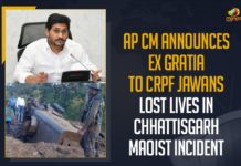 Andhra CM, andhra pradesh, Andhra Pradesh Chief Minister, Andhra Pradesh CM Jagan Mohan Reddy, Andhra Pradesh govt, AP CM Announces Ex Gratia To CRPF Jawans, AP CM Announces Ex Gratia To CRPF Jawans Lost Lives In Chhattisgarh Maoist Incident, Chhattisgarh, Chhattisgarh encounter, Chhattisgarh encounter Latest News, Chhattisgarh encounter News, Chhattisgarh Maoist Incident, CM Jagan, CM Jagan Announced Financial Assistance of Rs.30 Lakh to Kin, CM Jagan Mohan Reddy, CRPF Jawans Lost Lives In Chhattisgarh Maoist Incident, Mango News, ys jagan