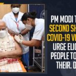 Central Government, coronavirus vaccine, COVAXIN, COVID-19 Vaccination, COVID-19 Vaccination At Delhi AIIMS, Mango News, Narendra Modi, PM Modi gets Second dose of Covid-19 vaccine Covaxin, PM Modi Takes COVID-19 Vaccination At Delhi AIIMS, PM Modi Takes Second Shot Of COVID-19 Vaccine, PM Modi Takes Shot Of COVID-19 Vaccine, PM Narendra Modi, PM Narendra Modi Took Covid-19 Vaccine, PM Narendra Modi Took Covid-19 Vaccine at AIIMS Delhi, Prime Minister, Prime Minister Narendra Modi, Prime Minister Of India, Urge Eligible People To Take Their Doses