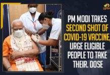 Central Government, coronavirus vaccine, COVAXIN, COVID-19 Vaccination, COVID-19 Vaccination At Delhi AIIMS, Mango News, Narendra Modi, PM Modi gets Second dose of Covid-19 vaccine Covaxin, PM Modi Takes COVID-19 Vaccination At Delhi AIIMS, PM Modi Takes Second Shot Of COVID-19 Vaccine, PM Modi Takes Shot Of COVID-19 Vaccine, PM Narendra Modi, PM Narendra Modi Took Covid-19 Vaccine, PM Narendra Modi Took Covid-19 Vaccine at AIIMS Delhi, Prime Minister, Prime Minister Narendra Modi, Prime Minister Of India, Urge Eligible People To Take Their Doses