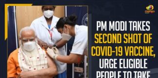 Central Government, coronavirus vaccine, COVAXIN, COVID-19 Vaccination, COVID-19 Vaccination At Delhi AIIMS, Mango News, Narendra Modi, PM Modi gets Second dose of Covid-19 vaccine Covaxin, PM Modi Takes COVID-19 Vaccination At Delhi AIIMS, PM Modi Takes Second Shot Of COVID-19 Vaccine, PM Modi Takes Shot Of COVID-19 Vaccine, PM Narendra Modi, PM Narendra Modi Took Covid-19 Vaccine, PM Narendra Modi Took Covid-19 Vaccine at AIIMS Delhi, Prime Minister, Prime Minister Narendra Modi, Prime Minister Of India, Urge Eligible People To Take Their Doses