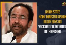 Coronavirus Vaccination Distribution, covid 19 vaccine, Covid Vaccination, Covid vaccination in India, Covid-19 Vaccine Distribution News, Covid-19 Vaccine Distribution updates, Distribution For Covid-19 Vaccine, India Covid Vaccination, kishan reddy, Mango News, No Vaccination Shortage In Telangana, Union State Home Minister, Union State Home Minister Kishan Reddy, Union State Home Minister Kishan Reddy Says No Vaccination Shortage In Telangana, Vaccine Distribution