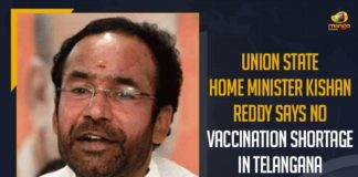 Coronavirus Vaccination Distribution, covid 19 vaccine, Covid Vaccination, Covid vaccination in India, Covid-19 Vaccine Distribution News, Covid-19 Vaccine Distribution updates, Distribution For Covid-19 Vaccine, India Covid Vaccination, kishan reddy, Mango News, No Vaccination Shortage In Telangana, Union State Home Minister, Union State Home Minister Kishan Reddy, Union State Home Minister Kishan Reddy Says No Vaccination Shortage In Telangana, Vaccine Distribution