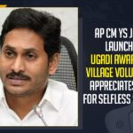 Andhra CM Jagan Mohan Reddy, Andhra CM praises village ward volunteers for their services, andhra pradesh chief minister, AP CM presents awards to village volunteers, AP CM YS Jagan, AP CM YS Jagan Presented Seva Mitra seva ratna Seva Vajra Awards to Village Ward Volunteers, Awards to Village Ward Volunteers, Awards to Village Ward Volunteers In AP, CM YS Jagan present awards to volunteers, Mango News, Seva Mitra seva ratna Seva Vajra Awards to Village Ward Volunteers, YS Jagan Mohan Reddy