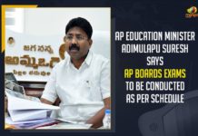 Adimulapu Suresh, Adimulapu Suresh Says AP Boards Exams To Be Conducted As Per Schedule, Andhra Pradesh Education Minister, Andhra Pradesh Government, AP 10th Exams, AP Education Minister, AP Education Minister Adimulapu Suresh, AP Education Minister Adimulapu Suresh Says AP Boards Exams To Be Conducted As Per Schedule, AP inter exams, boards exam of Andhra Pradesh Board, Intermediate exams, Mango News, State Board examination