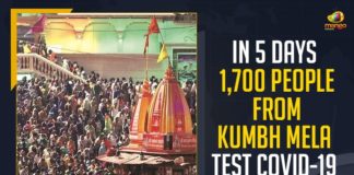 1700 People From Kumbh Mela Test COVID-19 Positive, 2021 Kumbh Mela, COVID second wave looms over Kumbh Mela, Har ki Pauri, haridwar, Haridwar Kumbh Mela, In 5 Days 1700 People From Kumbh Mela Test COVID-19 Positive, Kumbh Mela, Kumbh Mela 2021, Kumbh Mela News, Kumbh Mela of Haridwar, Kumbh Mela Updates, Mahakumbh, Mango News, Somvati Amavasya 2021, Uttarakhand