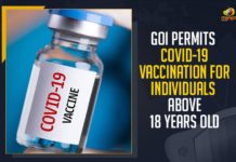 GoI Permits COVID-19 Vaccination For Individuals Above 18 Years Of Age,Mango News,GoI Permits COVID-19 Vaccination,COVID-19,COVID-19 Vaccination,Government Of India Announced COVID-19 Vaccination Drive In India,Novel Coronavirus,Coronavirus,COVID-19 Vaccination Drive,COVID-19 Vaccination Drive In India,GoI Permits COVID-19 Vaccination Drive,All Above 18 Years Eligible For COVID-19 Vaccination,Covid-19 Vaccination Open To All Above 18 Years From May 1,India To Open Covid-19 Vaccinations To All Above 18 Years,Covid-19 Vaccination For All Above 18 Yrs From 1 May,India Announces Next Phase Of Covid-19 Vaccination,COVID Vaccine Above 18 Years,COVID-19 Vaccination For Above 18 Years Of Age