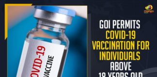 GoI Permits COVID-19 Vaccination For Individuals Above 18 Years Of Age,Mango News,GoI Permits COVID-19 Vaccination,COVID-19,COVID-19 Vaccination,Government Of India Announced COVID-19 Vaccination Drive In India,Novel Coronavirus,Coronavirus,COVID-19 Vaccination Drive,COVID-19 Vaccination Drive In India,GoI Permits COVID-19 Vaccination Drive,All Above 18 Years Eligible For COVID-19 Vaccination,Covid-19 Vaccination Open To All Above 18 Years From May 1,India To Open Covid-19 Vaccinations To All Above 18 Years,Covid-19 Vaccination For All Above 18 Yrs From 1 May,India Announces Next Phase Of Covid-19 Vaccination,COVID Vaccine Above 18 Years,COVID-19 Vaccination For Above 18 Years Of Age