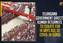 14-day quarantine must for Kumbh Mela returnees, Coronavirus In telangana, Kumbh Mela, Kumbh Mela Returnees, Kumbh Mela Returnees To Isolate For 14 Days, Kumbh Mela returnees to isolate themselves, Kumbh Returnees To Isolate, Mango News, Prime Minister Narendra Modi, Telangana Government, Telangana Government Directs Kumbh Mela Returnees To Isolate, Telangana Government Directs Kumbh Mela Returnees To Isolate For 14 Days Due To COVID-19 Surge