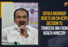 Eatala Rajender Reacts On CM KCR’s Decision To Transfer Him From Health Ministry,Mango News,Etala Rajender,Etala Rajender Live,Etala Rajender Live News,Etala Rajender Live Updates,Etala Rajender Latest Updates,Etala Rajender Pressmeet,Etala Rajender Pressmeet Live,Telangana,Telangana News,Eatala Rajender Dropped From Telangana Council Of Ministers,Telangana Health Minister Etala Rajendar Removed From Cabinet,Telangana CM KCR,CM KCR,Etala Rajender Dropped From Council,Eatala Rajender Reacts On CM KCR’s Decision,Eatala Rajender Reacts On CM KCR,Eatala Rajender Live Updates