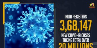 India Registers 368147 New COVID-19 Cases Taking Total Close To 20 Millions,Covid-19 in India,Coronavirus Cases In India,Coronavirus In India,Coronavirus India Live Updates, Coronavirus Live Updates, Coronavirus Positive Cases List, COVID 19 Deaths, COVID-19, COVID-19 Cases in India,COVID-19 Daily Bulletin,Covid-19 In India,Covid-19 Latest Updates, COVID-19 New Live Updates,Covid-19 Positive Cases,India Coronavirus,India COVID 19,India Covid-19 Deaths Report,India Covid-19 Latest Reports,India COVID-19 Reports,India Covid-19 Updates,India New COVID 19 Cases,Mango News,India Covid-19 368147 Positive Cases,Coronavirus Updates,Coronavirus Latest News Updates,India Records 368147 New Covid-19 Cases,India Reports over 368147 New Covid-19 Cases,Coronavirus Live Updates In India