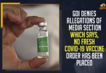 GoI Denies Allegations Of Media Section Which Says, No Fresh COVID-19 Vaccine Order Has Been Placed GoI Denies Allegations Of Media Section Which Says,No Fresh COVID-19 Vaccine Order Has Been Placed,Mango News,Government Of India Denied Media Reports,Coronavirus,COVID-19 Vaccine,Coronavirus Vaccine,Coronavirus In India,Coronavirus India Live Updates,Coronavirus Live Updates,COVID-19,COVID-19 Daily Bulletin,Covid-19 In India,Covid-19 Latest Updates,COVID-19 New Live Updates,India Coronavirus,India COVID-19,Coronavirus Updates,Coronavirus Latest News Updates,Coronavirus Live Updates In India,Government Of India,GoI Denies Allegations Of Media Section,GoI Denies Reports Of Media Section,Government On No Fresh Vaccine Orders Reports,GoI On No Fresh Vaccine Orders Reports,GoI Rubbishes Reports Claiming No New Vaccines Orders,COVID Vaccine,COVID-19 Vaccination