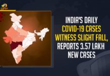India’s Daily COVID-19 Cases Witness Slight Fall, India’s Daily COVID-19 Cases Reports 3.57 Lakh New Cases, Mango News, Daily COVID-19 Cases, India’s New Cases, COVID-19 Cases Witness Slight Fall, Union Health Ministry, Indian Council of Medical Research, COVID-19 situation in India, Covid-19, COVID-19 Cases in India, India's COVID-19, India COVID Cases