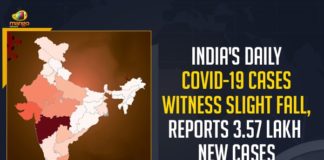 India’s Daily COVID-19 Cases Witness Slight Fall, India’s Daily COVID-19 Cases Reports 3.57 Lakh New Cases, Mango News, Daily COVID-19 Cases, India’s New Cases, COVID-19 Cases Witness Slight Fall, Union Health Ministry, Indian Council of Medical Research, COVID-19 situation in India, Covid-19, COVID-19 Cases in India, India's COVID-19, India COVID Cases