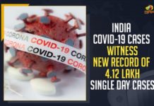 India COVID-19 Cases Witness New Record of 4.12 Lakh Single Day Cases, India COVID-19 Cases Witness New Record of 4.12 Lakh Single Day Cases, India COVID-19 Cases, India Single Day Cases, Novel Coronavirus Cases, Union Health Ministry, COVID-19 infection in India, Union Ministry of Health and Family Welfare, Indian Council of Medical Research, Oxygen and Proper Medication