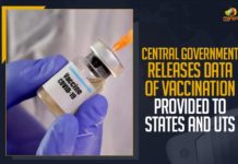 Central Government Releases Data Of Vaccination Provided To States And UTs Central Government Releases Data Of Vaccination Provided To States And UTs, COVID-19, Mango News, telangana covid cases,telangana news,telangana corona health bulletin,COVID-19, Mango News, telangana covid cases,telangana news,telangana corona health bulletin,Central Government Releases Vaccination Data,Telangana Vaccination Data, Andhra Pradesh Vaccination Data