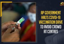 AP Government Halts COVID-19 Vaccination Drive To Avoid Crowd At Centres,Mango News, Latest Breaking News 2021, COVID-19, Andhra Pradesh Covid-19 Vaccine, AP Government, COVID-19 Vaccination, Andhra Pradesh Breaking News, Covid-19 Vaccine, COVID-19 cases Updates,Andhra Pradesh Cases, AP government vaccination centre, Andhra Pradesh Vaccination Centres