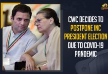 CWC Decides To Postpone INC President Election Due To COVID-19 Pandemic, Mango News, Latest Breaking News 2021, COVID-19,Congress decides to postpone party president election, COVID-19 Pandemic, INC President Election, CWC Postpones Elections For Congress President, Congress President Election, Election for new Congress chief, Congress president