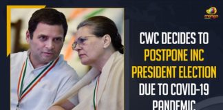 CWC Decides To Postpone INC President Election Due To COVID-19 Pandemic, Mango News, Latest Breaking News 2021, COVID-19,Congress decides to postpone party president election, COVID-19 Pandemic, INC President Election, CWC Postpones Elections For Congress President, Congress President Election, Election for new Congress chief, Congress president