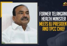 Former Telangana Health Minister Meets BJ President And TPCC Chief Former Telangana Health Minister Meets BJ President And TPCC Chief, Eatala Rajender Future Plan, Mango News, Latest Breaking News 2021,COVID-19 Vaccination Centres,Telangana Political News, Hyderabad Politics Updates, Eatala Rajender, Former Health Minister of Telangana Meet BJP President,Telangana Pradesh Congress Committee,TPCC Working President A Revanth,Telangana BJP President Bandi Sanjay Kumar