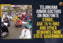 Telangana Junior Doctors On Indefinite Strike, Ask 15 % Hike And Other Demands From State Government Gandhi and Osmania Junior Doctors Strike, Junior Doctors Asks 15 % Hike And Other Demands From State Government, Junior Doctors Strike, Junior Doctors Strike Against TS Govt, Junior doctors strike in Telangana, KCR, KCR Responds over Junior Doctors Strike, Mango News, Orders Officials to Solve their Demands, Telangana Junior Doctors, Telangana Junior Doctors On Indefinite Strike, Telangana junior doctors strike