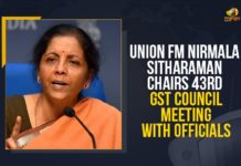Union FM Nirmala Sitharaman Chairs 43rd GST Council Meeting With Officials 43rd Goods and Services Tax Council, 43rd GST Council Meeting, FM Nirmala Sitharaman, FM Nirmala Sitharaman chairs GST Council meeting, FM Nirmala Sitharaman to chair 43rd GST Council meeting, FM Sitharaman to chair 43rd meeting, GST Council Meet, Mango News, Nirmala Sitharaman, Sitharaman to chair 43rd GST Council meeting, Union Finance Minister, Union Finance Minister Nirmala Sitharaman, Union FM Nirmala Sitharaman Chairs 43rd GST Council Meeting, Union FM Nirmala Sitharaman Chairs 43rd GST Council Meeting With Officials