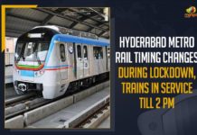 Hyderabad Metro Rail Timing Changes During Lockdown, Trains In Service Till 2 PM Hyderabad Metro, Hyderabad Metro Rail, Hyderabad Metro Revises, Hyderabad Metro Services, Hyderabad Metro Services From Today, Hyderabad Metro Timings Changed, Hyderabad Metro timings changed in wake of lockdown, Hyderabad Metro timings rescheduled due to Covid lockdown, Hyderabad Metro to be functional from 7 am to 12.45 pm, Hyderabad Metro to operate between 7 am and 12:45 pm, Lockdown Extended in Telangana, Mango News, Metro timings revised, Telangana Lockdown, Timings of Hyderabad Metro Rail Services, Timings of Hyderabad Metro Rail Services Rescheduled