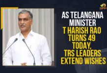 As Telangana Minister T Harish Rao Turns 49 Today, TRS Leaders Extend Wishes As Telangana Minister T Harish Rao Turns 49 Today TRS Leaders Extend Wishes, Birthday greetings pour in for Finance Minister Harish Rao, Finance Minister Harish Rao, Finance Minister of Telangana, Harish Rao Birthday, Harish Rao Birthday News, Harish Rao Birthday Whishes, Harish Rao Turns 49 Today, Mango News, Tamilisai Soundararajan, Telangana Finance Minister Harish Rao