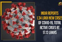 India Reports 1.34 Lakh New Cases Of COVID-19, Total Active Cases At 17.13 Lakhs Coronavirus Cases, coronavirus cases in india state wise, coronavirus cases in india today state wise, coronavirus cases india, coronavirus india, India Coronavirus, India Covid-19 Updates, New Confirmed Corona Cases, total corona cases in india today, total corona positive in india,mango news