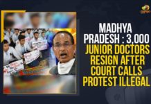 Madhya Pradesh : 3,000 Junior Doctors Resign After Court Calls Protest Illegal 3000 Doctors Resign After Madhya Pradesh, 3000 doctors resign in MP, 3000 Junior Doctors Resign, 3000 Junior Doctors Resign After Court Calls Protest Illegal, 3000 junior doctors resign as Madhya Pradesh HC, 3000 MP Junior Doctors tender en masse resignation, Coronavirus Crisis, Madhya Pradesh, Madhya Pradesh High Court, Madhya Pradesh Junior Doctors, Madhya Pradesh Junior Doctors Association, Mango News, Medical Education Minister, Nearly 3000 doctors in Madhya Pradesh resign, protesting doctors, resignation of medicos and doctors