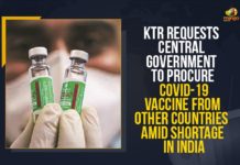 KTR Requests Central Government To Procure COVID-19 Vaccine From Other Countries Amid Shortage In India Central Government, Corona Vaccination Drive, Corona Vaccination Programme, coronavirus vaccine distribution, covid 19 vaccine, Covid Vaccination, Covid vaccination in India, Covid-19 Vaccination Distribution, Covid-19 Vaccination Drive, KTR Requests Central Government, KTR Requests Central Government To Procure COVID-19 Vaccine, KTR Requests Central Government To Procure COVID-19 Vaccine From Other Countries Amid Shortage In India, Mango News, Telangana Information Technology Minister