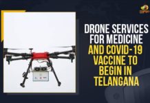 Centre permits Telangana govt to use drones, Covid Vaccine delivery, COVID-19 vaccine delivery through drones, Drone Services For Medicine, Drone Services For Medicine And COVID-19 Vaccine To Begin, Drone Services For Medicine And COVID-19 Vaccine To Begin In Telangana, Drones delivering Covid vaccines, Drones to take off for vaccine delivery, Mango News, Telangana, Telangana to use drones to deliver Covid-19 Medicine, Vaccine delivery via drones, Vaccines by drone