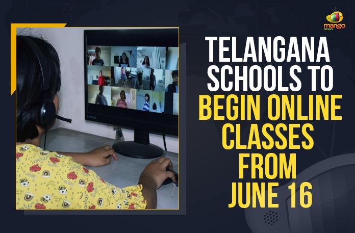 Mango News, Online Classes to TS School, Online Classes to TS School Students, Online Classes to TS School Students 2021, Online education likely to continue till year end, Schools online classes from June 16, Schools plan to start online classes, Telangana, Telangana Schools plan to start online classes, Telangana Schools To Begin, Telangana Schools To Begin Online Classes, Telangana Schools To Begin Online Classes From June 16