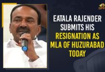 Eatala Rajender Submits His Resignation As MLA Of Huzurabad Today Bharatiya Janata Party, Eatala Rajender, Eatala Rajender submits his resignation, Eatala Rajender Submits His Resignation As MLA, Eatala Rajender Submits His Resignation As MLA Of Huzurabad, Eatala Rajender Submits His Resignation As MLA Of Huzurabad Today, etala rajender, Etela Rajender Resigns To TRS, Etela resigns to TRS & MLA post, Ex Minister Etala Rajender, Ex-Minister Etala Rajender Resigns to MLA Post, Former Telangana minister Etela Rajender, Former Telangana minister Etela Rajender to join BJP, Health Minister of Telangana, Huzurabad constituency, Mango News, National President of the BJP