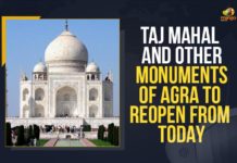 Taj Mahal And Other Monuments Of Agra To Reopen From Today