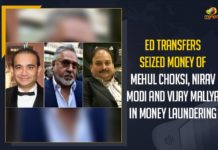 ED Transfers Seized Money Of Mehul Choksi, Nirav Modi And Vijay Mallya In Money Laundering Cases ED gives banks 9371 crore assets seized from Vijay Mallya, ED seizes assets of Vijay Mallya, ED Transfers Portion Of Assets Seized In Vijay Mallya, ED transfers Rs 9371 crore assets seized, ED transfers Rs 9371-cr assets seized from Mallya, ED Transfers Seized Money, ED Transfers Seized Money Of Mehul Choksi, Enforcement Directorate, Mango News, Money Laundering Cases, Nirav Modi, Nirav Modi And Vijay Mallya In Money Laundering Cases, Public Sector Banks, Vijay Mallya