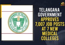 7007 posts for new medical colleges in state, doctors, Jagtial, job vacancies for new medical colleges, Kothagudem, Mahabubabad, Mango News, Nagarkurnool, pharmacists, professors, Sangareddy, technicians, Telangana, Telangana Government, Telangana Government Approves 7007 Job Posts, Telangana Government Approves 7007 Job Posts At 7 New Medical Colleges, Telangana govt sanctions 7007 posts, TRS Government, Wanaparthy