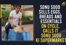 Sonu Sood Sells Eggs, Bread And Essentials On Cycle, Calls It Sonu Sood Ki Supermarket Bollywood star Sonu Sood, Bollywood star Sonu Sood selling bread, Calls It Sonu Sood Ki Supermarket, Mango News, Sonu Sood Ki Supermarket, Sonu Sood now sells eggs, Sonu Sood sells bread, Sonu Sood sells bread and eggs on his bicycle, Sonu Sood sells bread eggs on bicycle, Sonu Sood sells bread eggs on his bicycle, Sonu Sood Sells Eggs Bread And Essentials On Cycle, Sonu Sood sells eggs bread from Sonu Sood ki Supermarket, Why is Bollywood star Sonu Sood selling bread