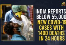 India Reports Below 55,000 New COVID-19 Cases With 1400 Deaths In 24 Hours Coronavirus, COVID-19, Covid-19 Updates in Telangana, telangana corona district wise cases, telangana coronavirus cases district wise, telangana coronavirus cases today, telangana coronavirus cases today district wise, telangana coronavirus district wise, telangana coronavirus district wise List, Telangana Coronavirus News, telangana covid cases today bulletin, telangana covid cases today list,mango news