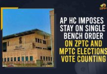 Andhra Pradesh High Court, AP HC Imposes Stay On Single Bench Order On ZPTC And MPTC Elections Vote Counting, ap mptc elections, Mango News, Model Code of Conduct, MPTC elections, MPTC elections In AP, MPTC ZPTC Elections 2021, Single Bench Order On ZPTC And MPTC Elections Vote Counting, State Election Commission, ZPTC and MPTC elections, ZPTC And MPTC Elections Vote Counting, ZPTC Elections