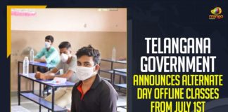 classes for Intermediate first and second year, educational institutions, Mango News, Offline Classes In Educational Institutions, TBIE, Telangana, Telangana Board of Intermediate Education, Telangana Education Department, Telangana Government Announces Alternate Day, Telangana Government Announces Alternate Day Offline Classes From July 1st, Telangana State BIE
