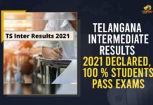 Telangana Intermediate Results 2021 Declared, 100 % Students Pass Exams inter results, Inter Results In Telangana, Intermediate Results In Telangana, Intermediate Results Released, Intermediate second year 2021 results, Mango News, Telangana Inter 2nd Year-2021 Results, Telangana Inter 2nd Year-2021 Results Declared, Telangana Inter Results, Telangana Intermediate Results, Telangana Intermediate Results 2021, Telangana Intermediate Results 2021 Release, Telangana Intermediate Results 2021 Releasek, TS Inter 2nd year Results 2021 Live, TS Inter Results 2021