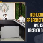 Andhra Pradesh, Andhra Pradesh Cabinet Key Decisions, Andhra Pradesh Cabinet Key Decisions Details, Andhra Pradesh Cabinet Meet, Andhra Pradesh Cabinet Meet Highlights, Andhra Pradesh Cabinet meet today, Andhra Pradesh cabinet meeting, Andhra Pradesh Cabinet Meeting Highlights, Andhra Pradesh cabinet meeting News, Andhra Pradesh Cabinet meeting Today, AP Cabinet, AP Cabinet Meeting, AP Cabinet Meeting Highlights, Mango News