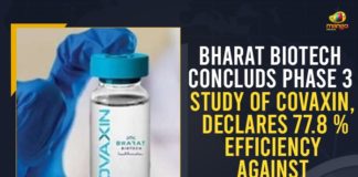 Bharat Biotech concludes phase 3 Covaxin trial, Bharat Biotech Concludes Phase 3 trial Of Covaxin, Bharat Biotech Vaccine, Bharat Biotech’s Covaxin, Bharat Biotech’S Covaxin Shows 77.8% Efficacy, Bharat Biotech’s Covaxin Vaccine, Bharat Biotech’s Covaxin Vaccine Shows 77.8% Efficacy, Bharat Biotech’s Covaxin Vaccine Shows 77.8% Efficacy in Phase 3 Trials Against Covid-19, Covaxin 77.8% effective against symptomatic Covid-19, Covaxin shows 77.8% effectiveness against symptomatic, Covaxin Shows 77.8% Efficacy in Phase 3 Trials, Covaxin trial data, Covaxin Vaccine, Mango News